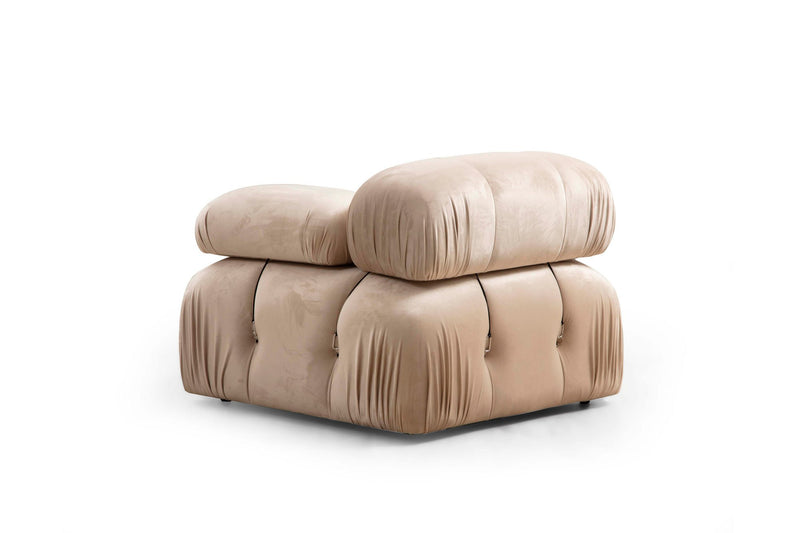 Coltar Modular Asi Home Bubble. L1-O1-1R -Puf, Crem, 288 x 190 X75X95cm