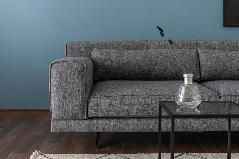 Coltar cu Sezlong Dreapta Asi Home Jivago, L2-Chl, Gri, 308  x 198 X78X100cm