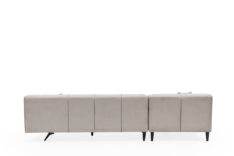 Coltar cu Sezlong Stanga Asi Home Jivago, Chl-2R, Bej, 198  x 308 X78X100cm