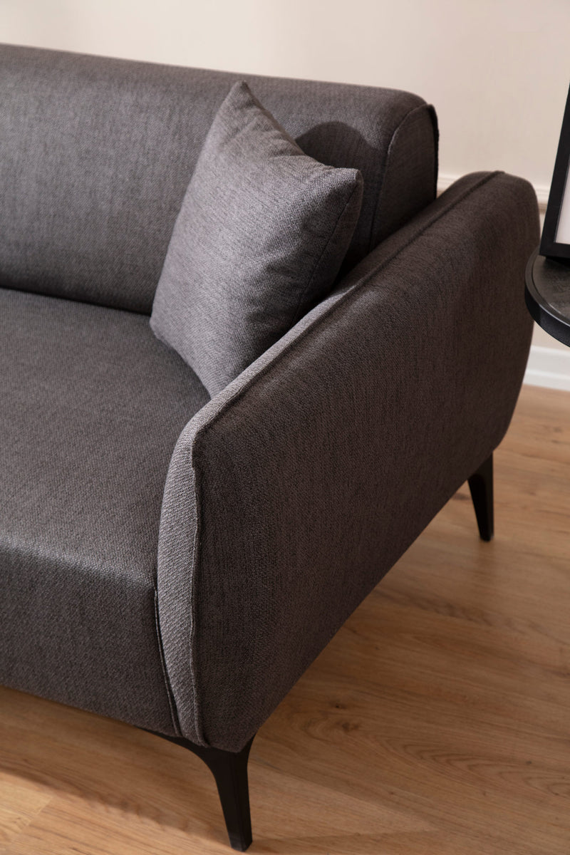 Coltar cu Sezlong Stanga, Asi Home Belissimo, Dark Grey, 140  x 270 X67X95cm