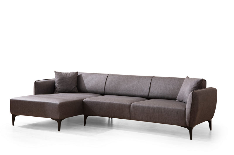 Coltar cu Sezlong Stanga, Asi Home Belissimo, Dark Grey, 140  x 270 X67X95cm