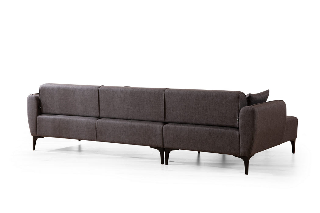 Coltar cu Sezlong Stanga, Asi Home Belissimo, Dark Grey, 140  x 270 X67X95cm