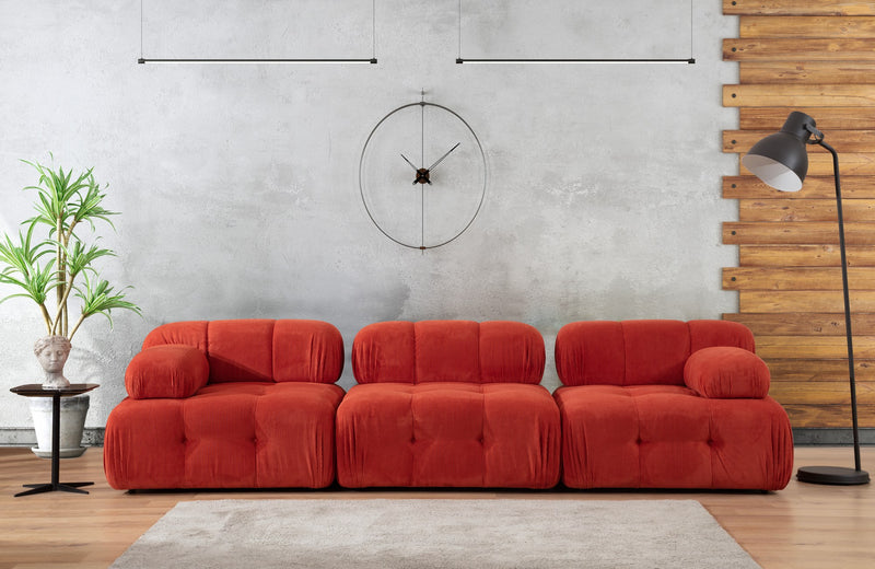 Canapea Modulara 3 Locuri Asi Home Doblo, L1-O1-1R, Rosu, 315X80X105cm