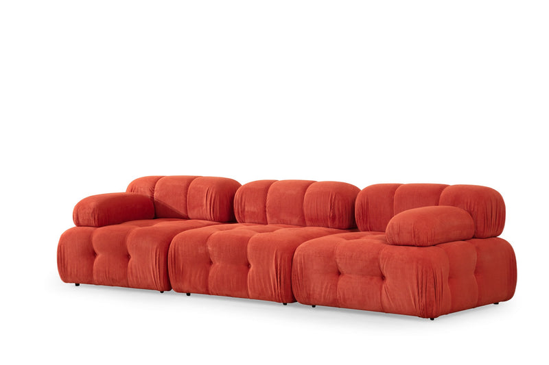 Canapea Modulara 3 Locuri Asi Home Doblo, L1-O1-1R, Rosu, 315X80X105cm