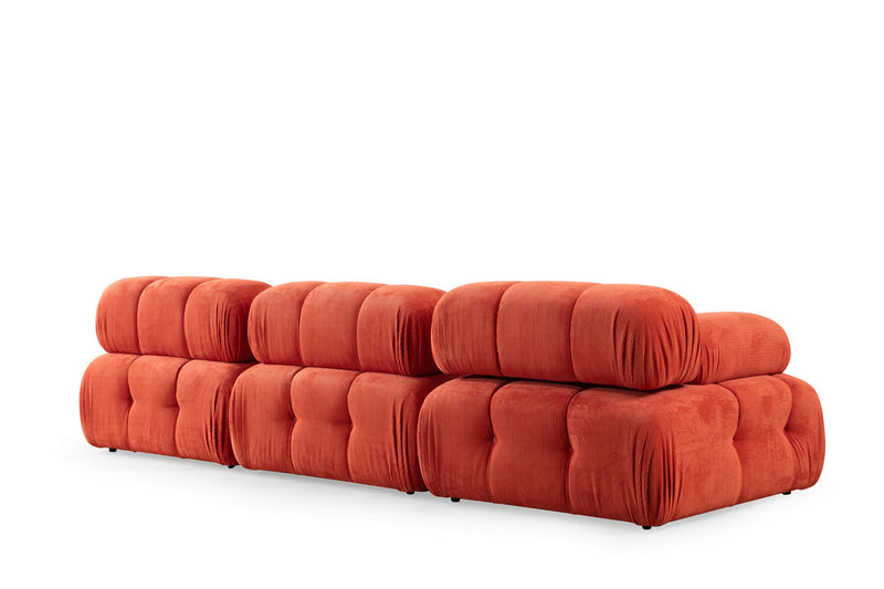Canapea Modulara 3 Locuri Asi Home Doblo, L1-O1-1R, Rosu, 315X80X105cm