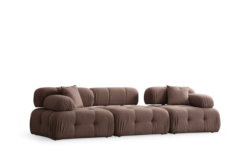 Canapea Modulara 3 Locuri Asi Home Doblo,  L1-O1-1R, Cappucino, 315X80X105cm