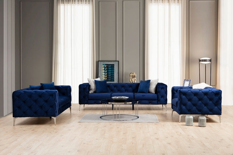 Canapea 3 locuri Como  Navy Blue