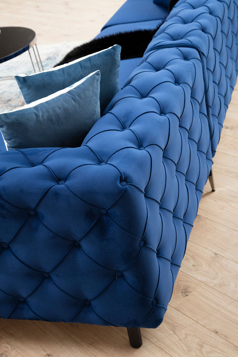 Coltar Asi Home Como Stanga - Navy Blue, 310X70X270cm
