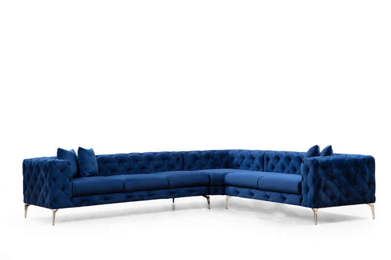 Coltar Asi Home Como Stanga - Navy Blue, 310X70X270cm