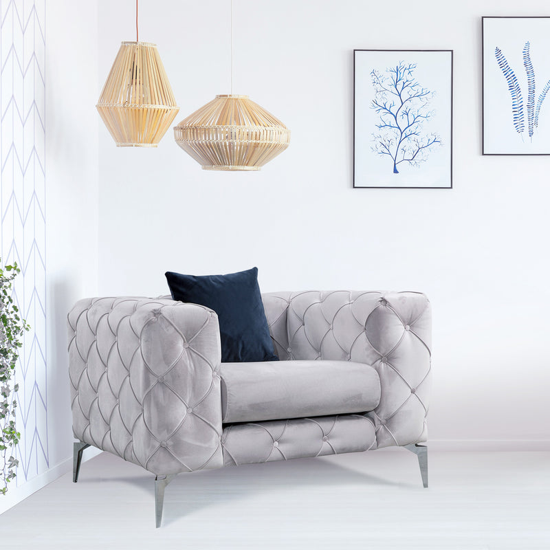 Fotoliu Asi Home Como Light Grey, 108X70X90cm