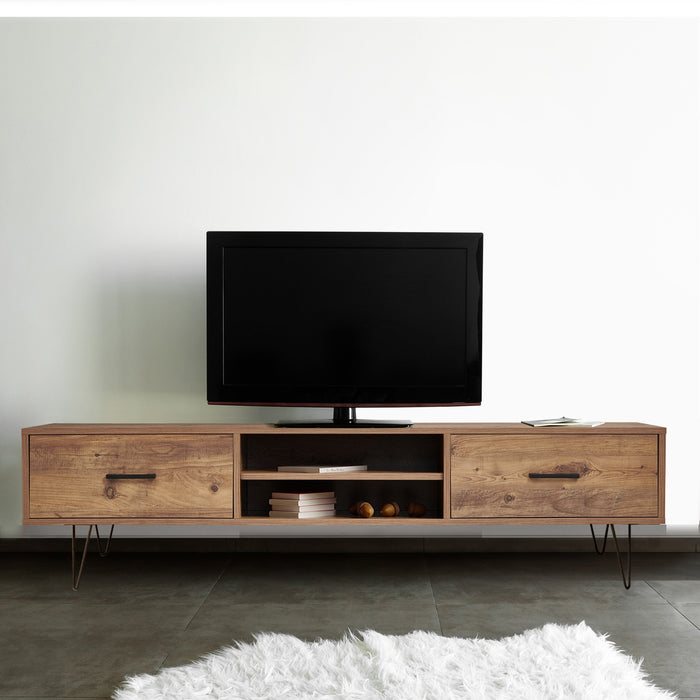 Comoda TV Asi Home Beta Rose, Nuc/
Negru, 180 x50 x40 cm