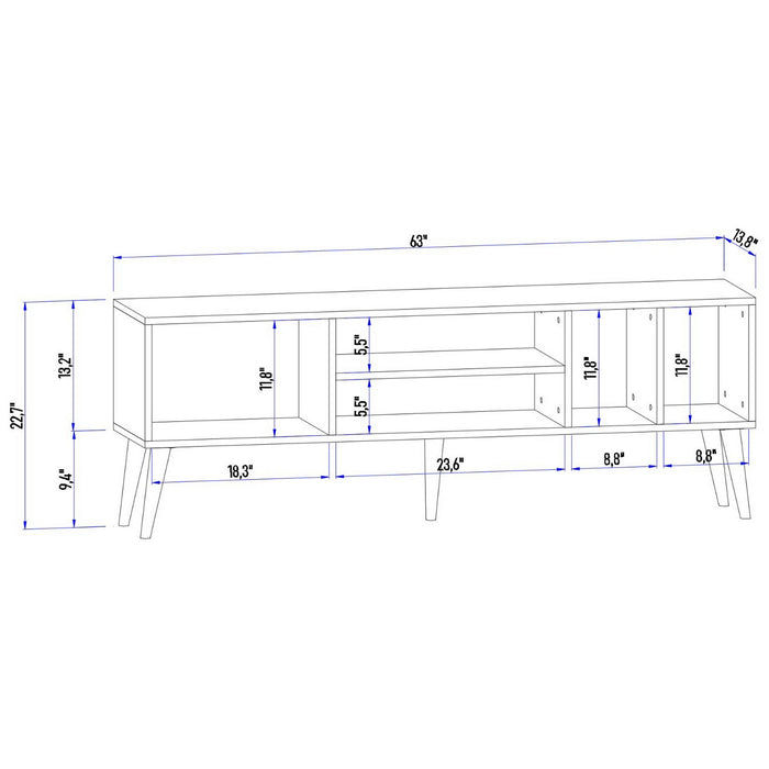 Comoda TV Asi Home Mayer, 160 cm x 57,6 cm x 35 cm, Pin