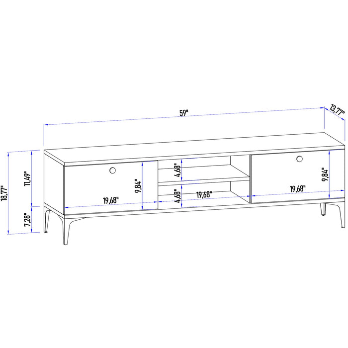 Comoda TV Asi Home Merit, 150 cm x 48 cm x 35 cm, Pin