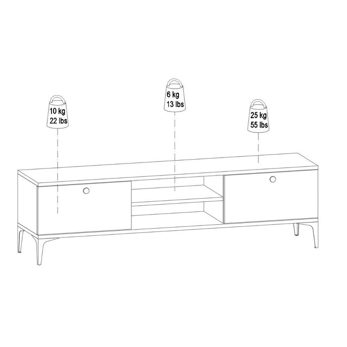 Comoda TV Asi Home Merit, 150 cm x 48 cm x 35 cm, Pin