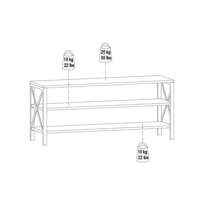 Comoda TV Asi Home Morgan, 120 cm x 52 cm x 35 cm, Pin