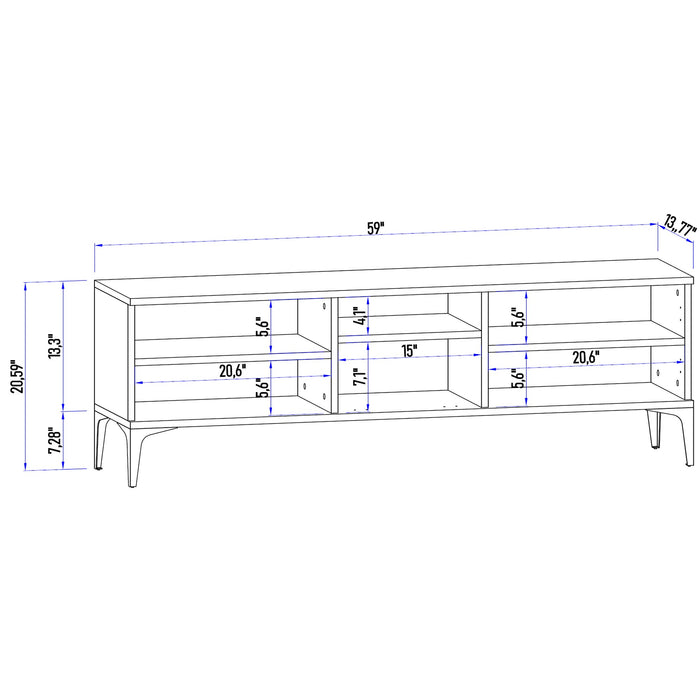 Comoda TV Asi Home Elit, 150 cm x 52 cm x 35 cm, Pin