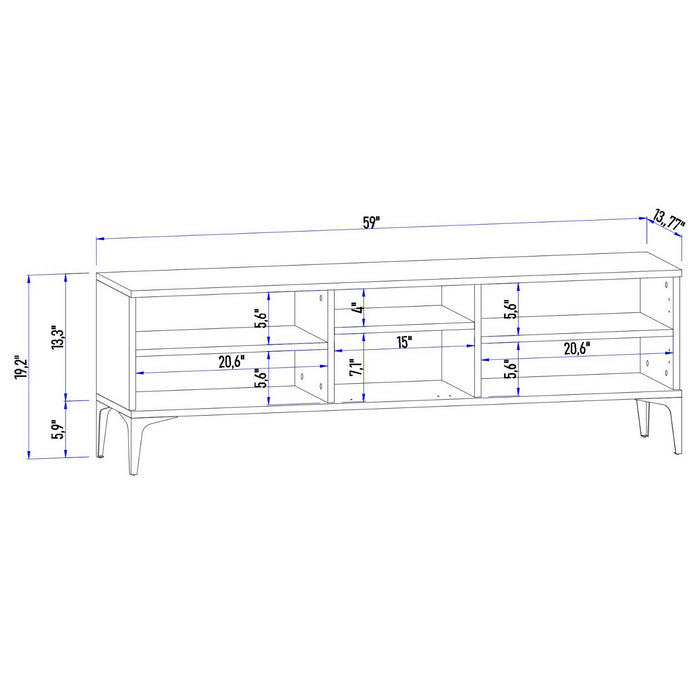 Comoda TV Asi Home Elit, 150 cm x 52 cm x 35 cm, Pin