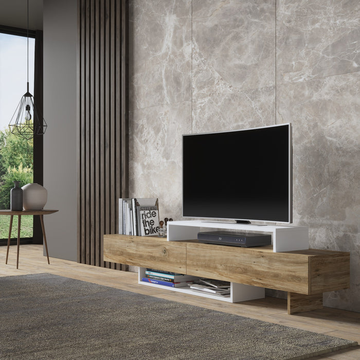 Comoda TV Asi Home Zenn, 180 cm x 42 cm x 35 cm, Pin