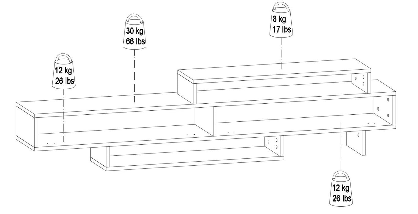 Comoda TV Asi Home Zenn, 180 cm x 42 cm x 35 cm, Pin