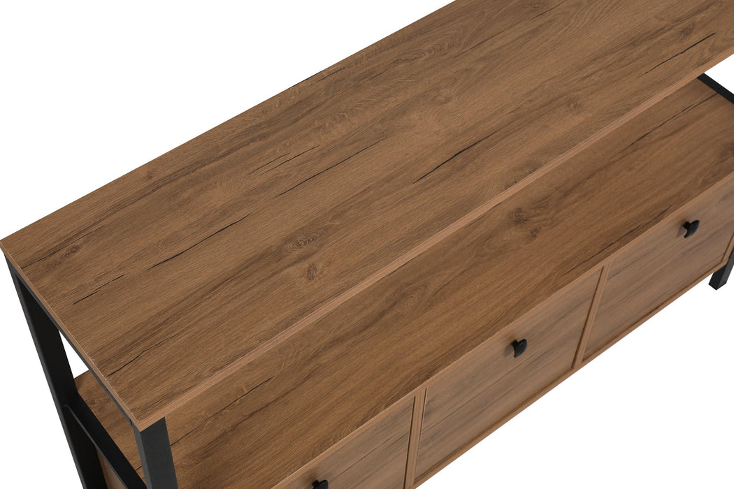 Consola Asi Home Nero v2 - Walnut, Nuc/
Negru, 120 x75 x30 cm