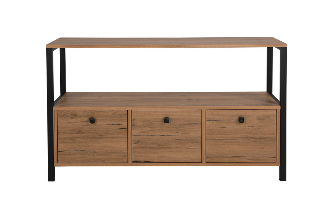 Consola Asi Home Nero v2 - Walnut, Nuc/
Negru, 120 x75 x30 cm