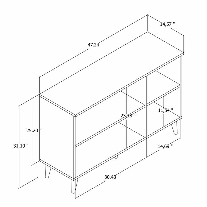 Consola Asi Home Stanley, 120 cm x 78 cm x 37 cm, Alb