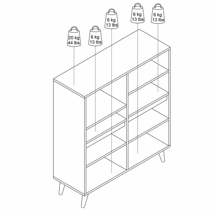 Consola Asi Home Kros, 96 cm x 112 cm x 35 cm, Alb