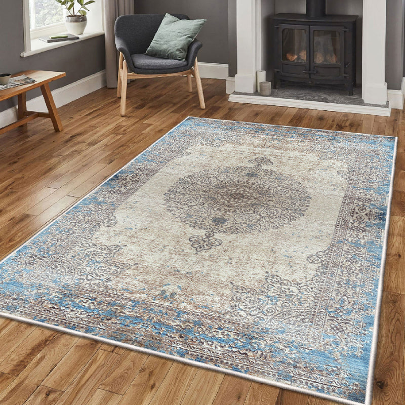 Covor Asi Home Grey Oriental, 80 x 120cm, Catifea, Multicolor