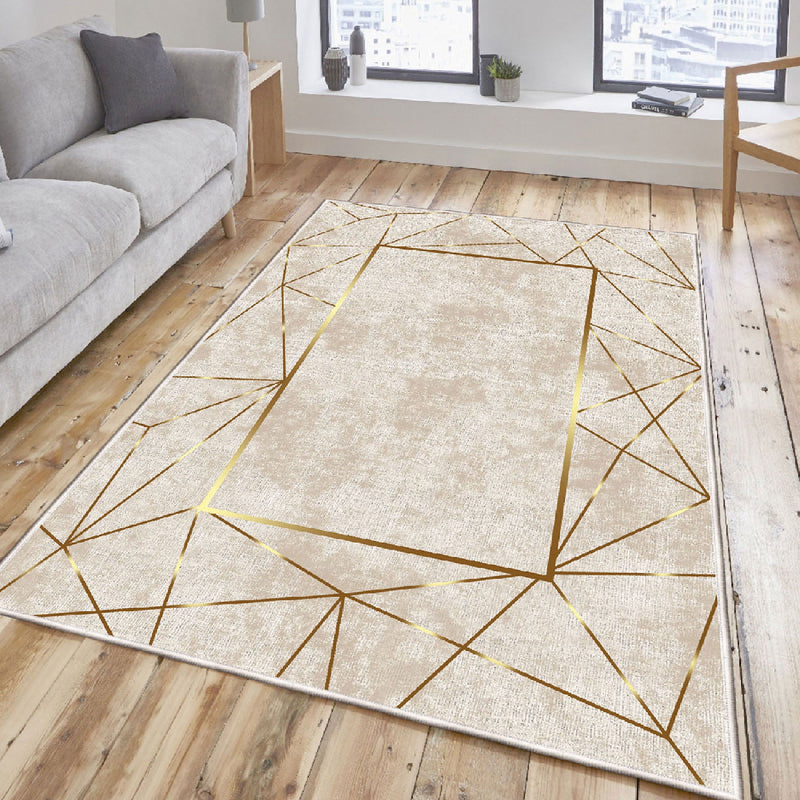 Covor Asi Home Golden Angles, 180 x 280cm, Catifea, Multicolor