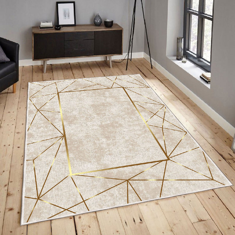 Covor Asi Home Golden Angles, 180 x 280cm, Catifea, Multicolor