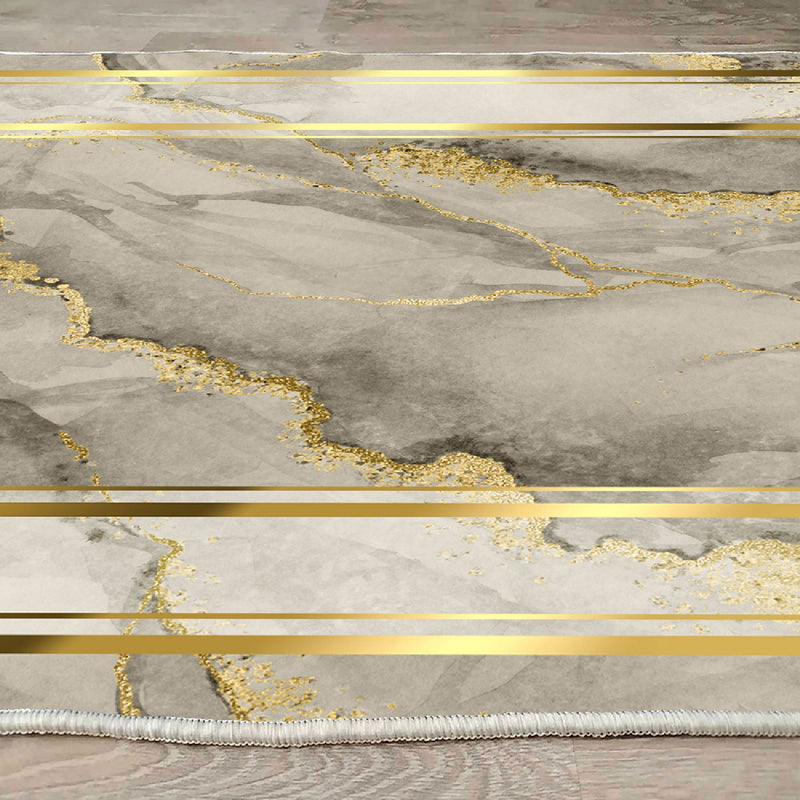 Covor Asi Home Abstract 2 Golden Gray, 180 x 280cm, Catifea, Multicolor