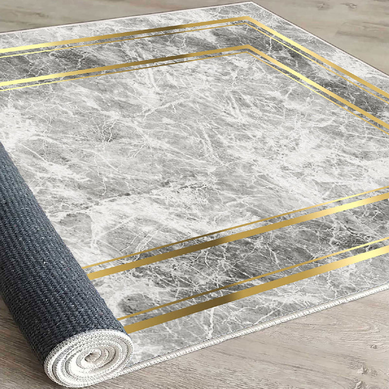 Covor Asi Home Golden Frame, 180 x 280cm, Catifea, Multicolor