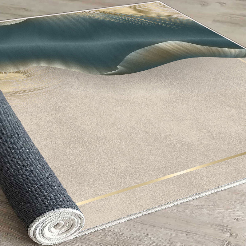 Covor Hol Asi Home Leaves, 80 x 300cm, Catifea, Multicolor