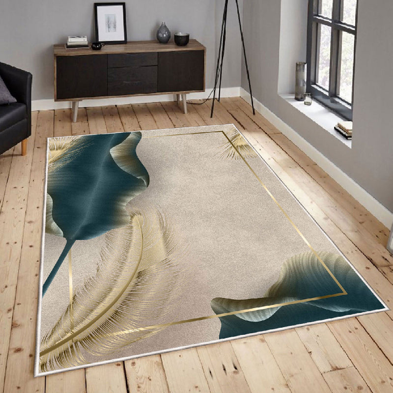 Covor Asi Home Golden Feathers, 180 x 280cm, Catifea, Multicolor