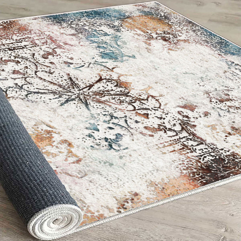 Covor Asi Home Traces Flowers, 180 x 280cm, Catifea, Multicolor