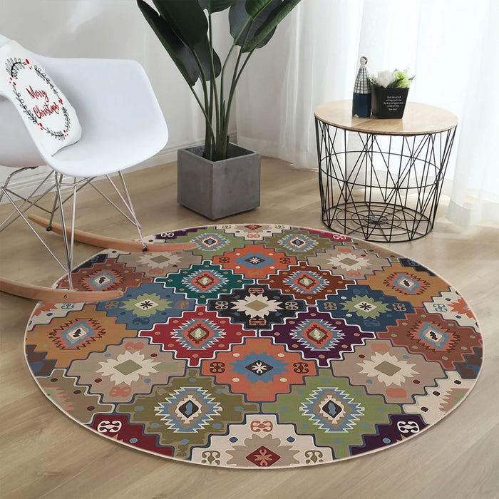 Covor Asi Home Rug 472, 180 x 180cm, Bumbac | Poliester, Multicolor