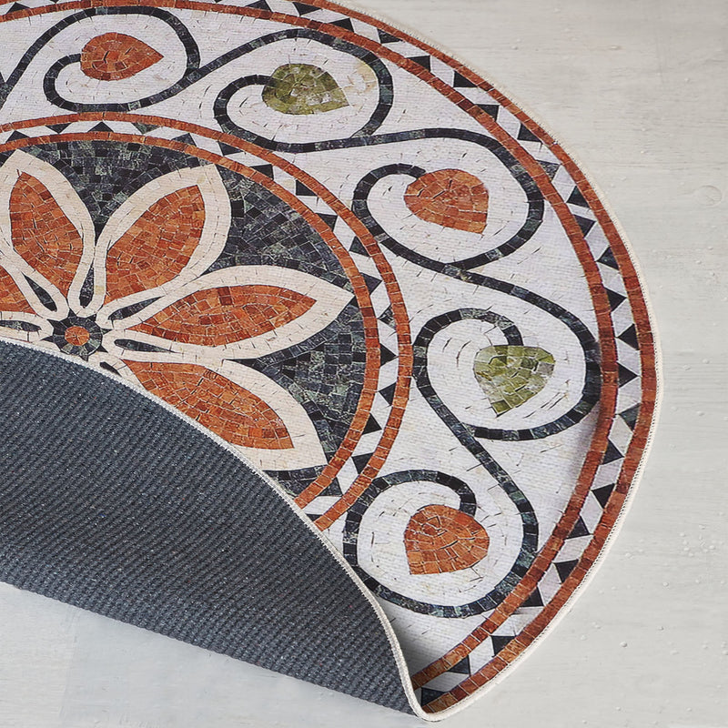 Covor Asi Home Rug 486, 90 x 90cm, Bumbac | Poliester, Portocaliu