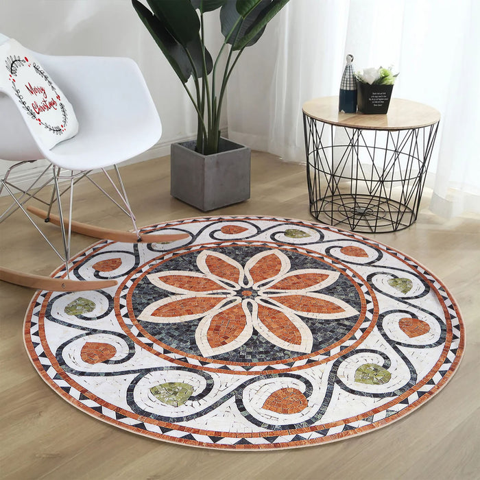 Covor Asi Home Rug 486, 100 x 100cm, Bumbac | Poliester, Portocaliu