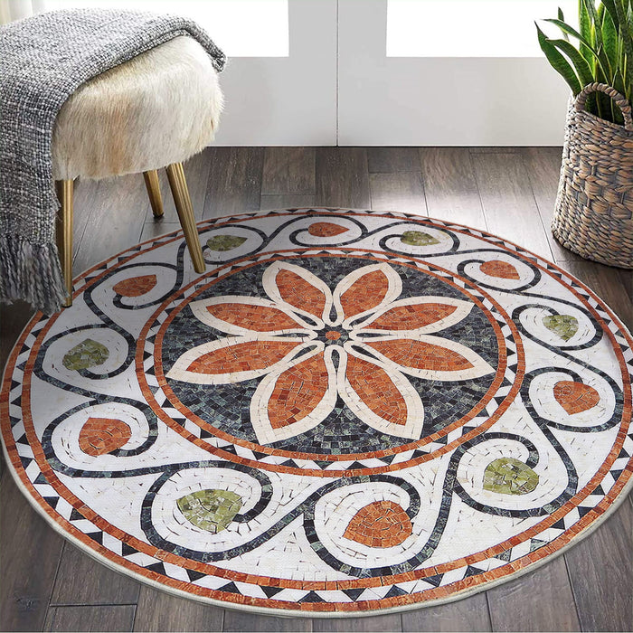 Covor Asi Home Rug 486, 160 x 160cm, Bumbac | Poliester, Portocaliu