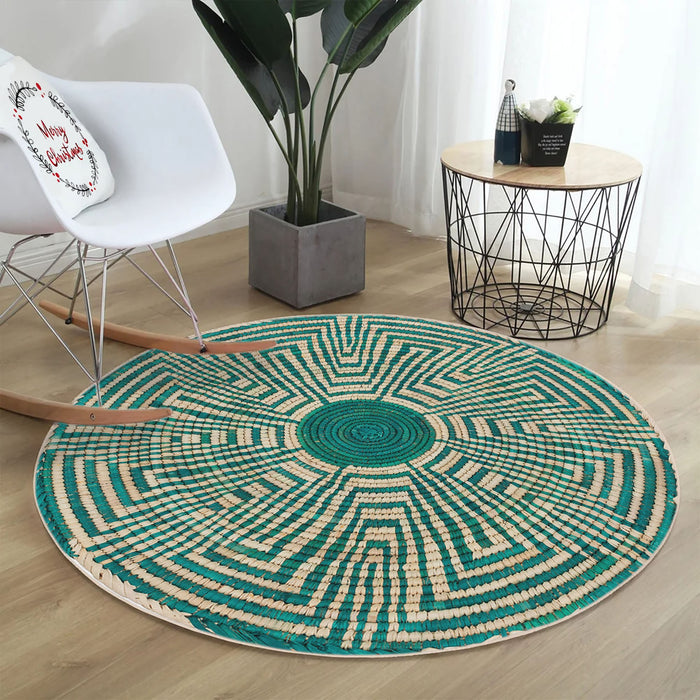 Covor Asi Home Rug 487, 180 x 180cm, Bumbac | Poliester, Turcoaz