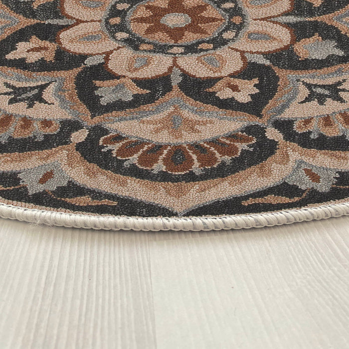 Covor Asi Home Rug 490, 100 x 100cm, Bumbac | Poliester, Maro