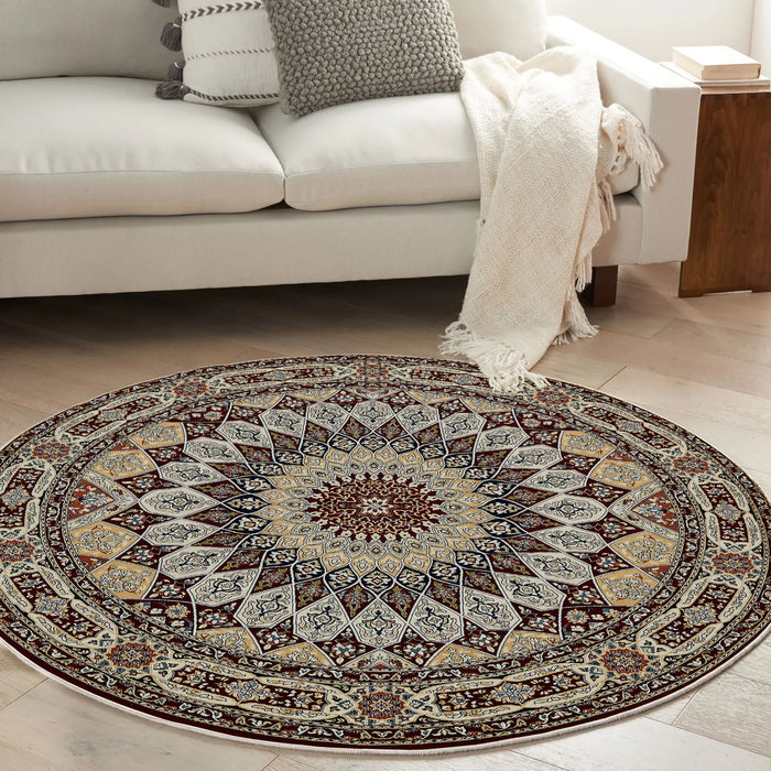 Covor Asi Home Rug 492, 110 x 110cm, Bumbac | Poliester, Rosu