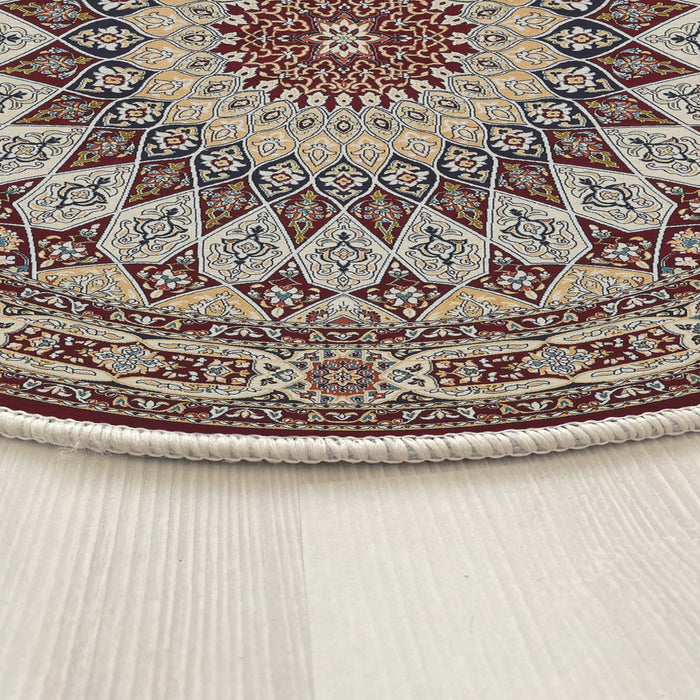 Covor Asi Home Rug 492, 110 x 110cm, Bumbac | Poliester, Rosu