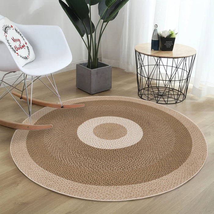 Covor Asi Home Rug 494, 100 x 100cm, Bumbac | Poliester, Maro