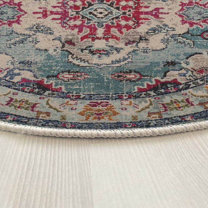 Covor Asi Home Rug 495, 140 x 140cm, Bumbac | Poliester, Turcoaz