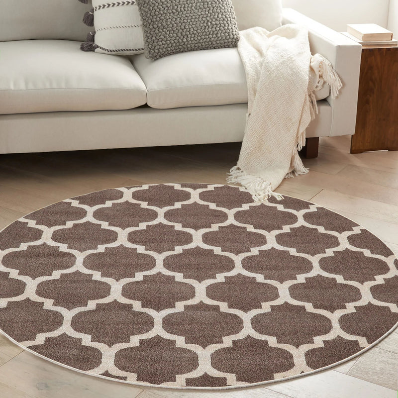 Covor Asi Home Rug 497, 90 x 90cm, Bumbac | Poliester, Maro