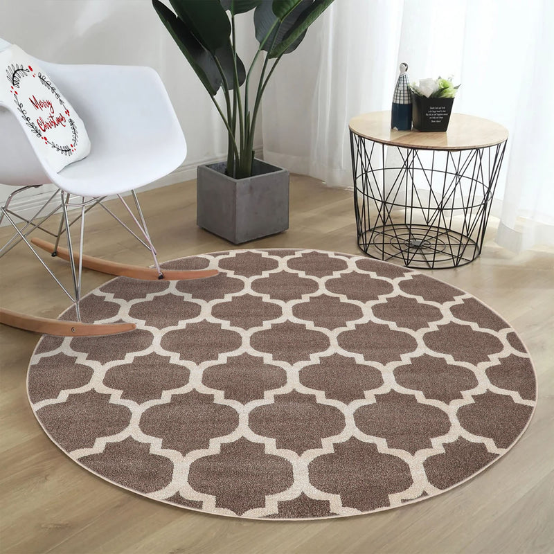 Covor Asi Home Rug 497, 90 x 90cm, Bumbac | Poliester, Maro