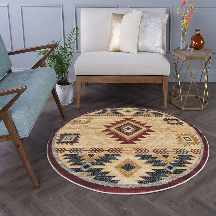 Covor Asi Home Rug 499, 100 x 100cm, Bumbac | Poliester, Crem