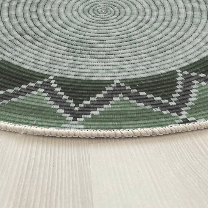 Covor Asi Home Rug 506, 100 x 100cm, Bumbac | Poliester, Verde