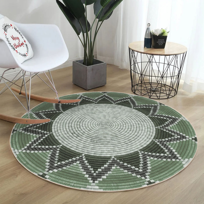 Covor Asi Home Rug 506, 110 x 110cm, Bumbac | Poliester, Verde